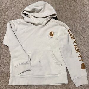 Carhartt Kids Hoodie - Cream and Brown